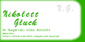 nikolett gluck business card