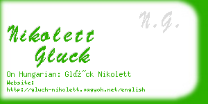 nikolett gluck business card